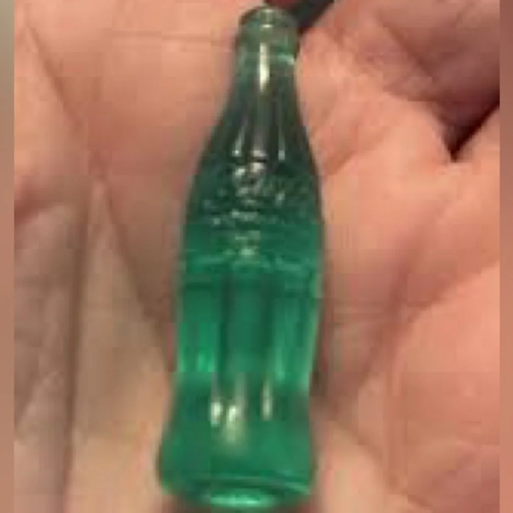 Vintage Coca-Cola Bottle Miniature Green Plastic Fits Barbie & Fashion Dolls